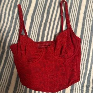 Hollister Red Lace Bra Top